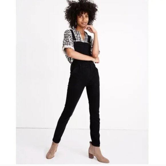 Madewell Skinny‎ Denim Overalls in Lunar Wash size Medium - Picture 1 of 8